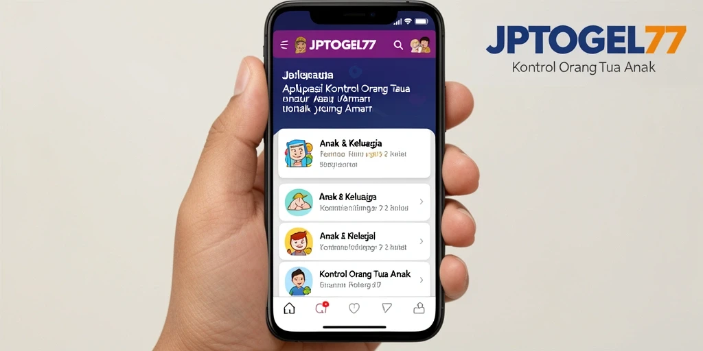 Tampilan antarmuka pengguna aplikasi Kontrol Orang Tua Anak JPTOGEL77.