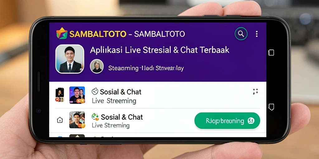 Tampilan antarmuka SAMBALTOTO dengan fitur Live Streaming yang interaktif.