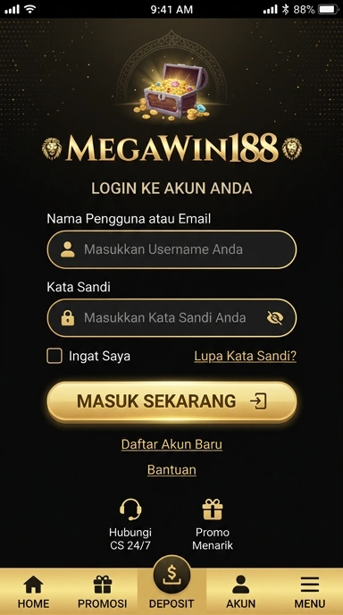 Masuk Akun Megawin188 untuk Pengguna Android
